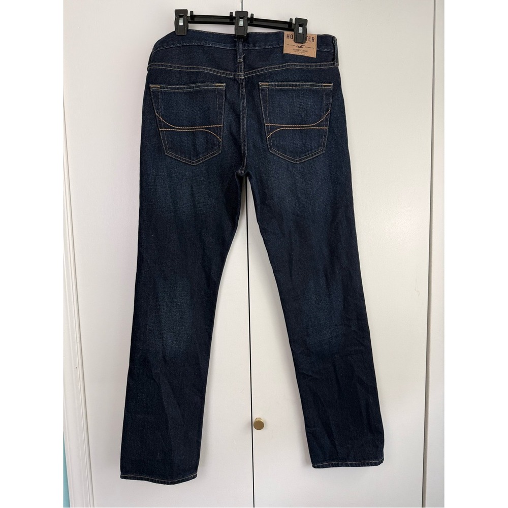 Hollister Mens Epic Flex Slim Straight Leg Denim Jeans Blue Wash 31x30 - Picture 2 of 8